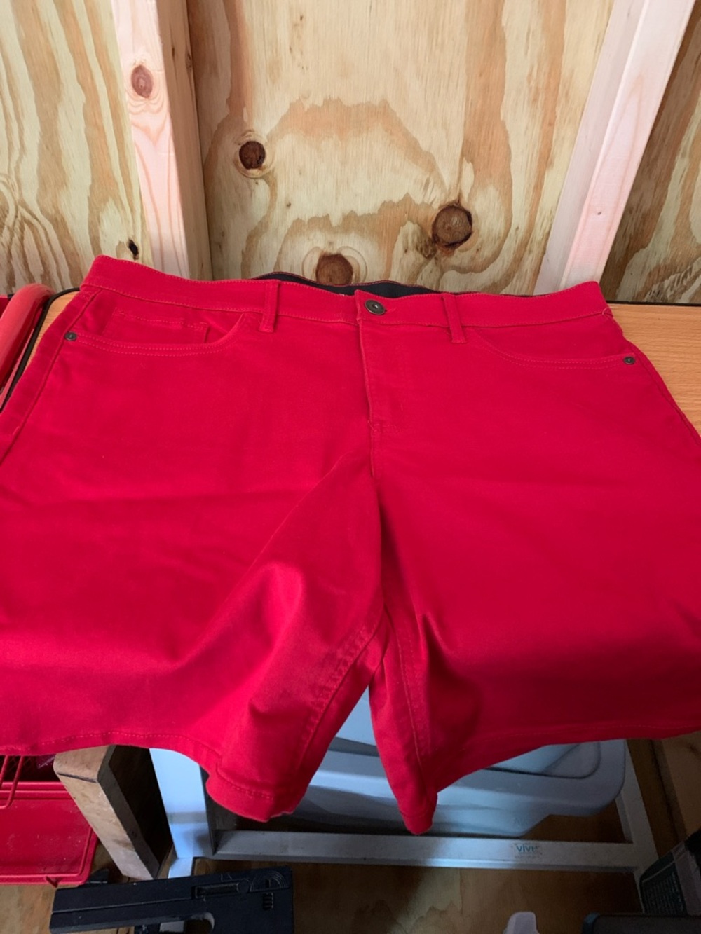 Liz Claiborne Bright Red Women's Bermuda Shorts